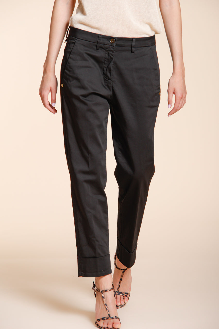 New York Carrot Damen Chino Hose aus Stretch-Satin carrot fit ①