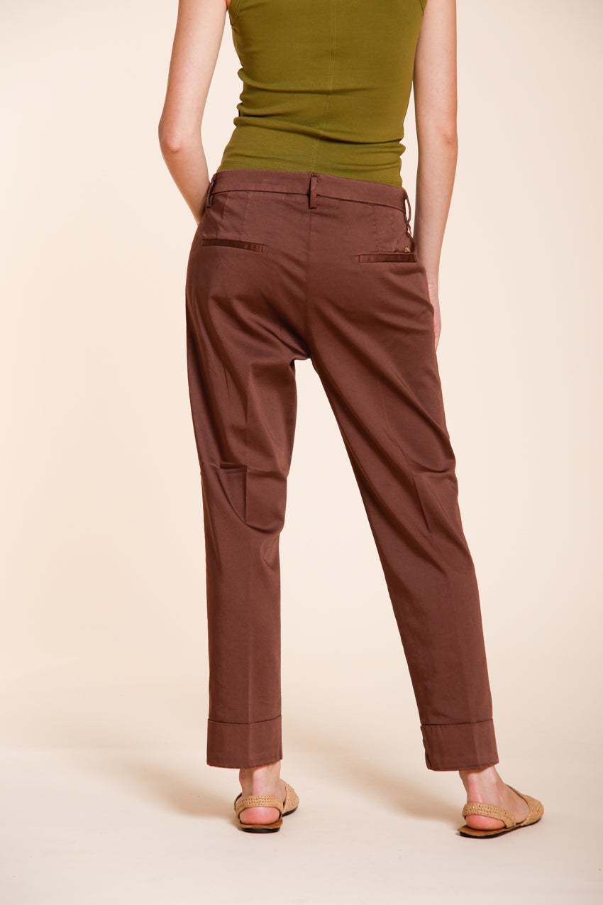 New York Carrot Damen Chinohose aus Stretch-Satin carrot fit ①