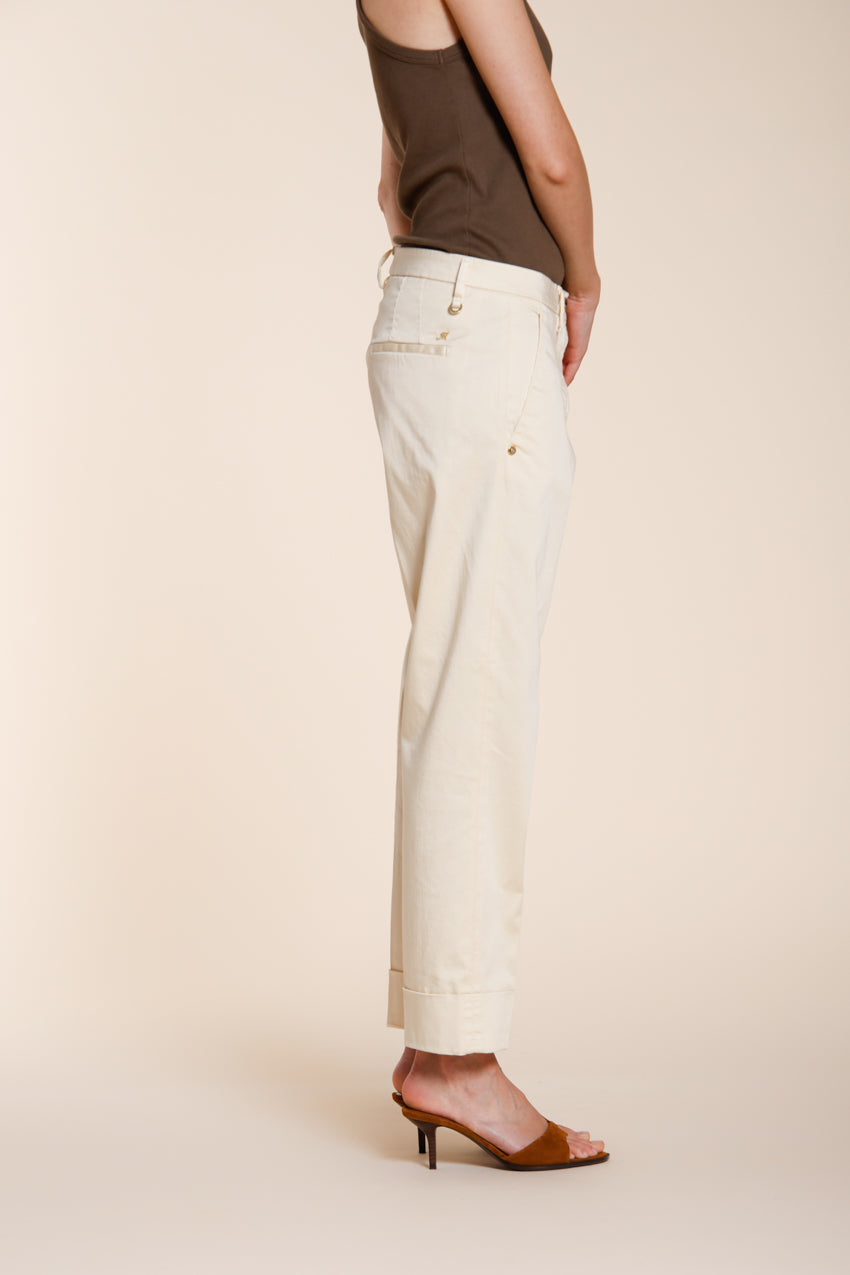 New York Carrot pantalone chino donna in raso stretch carrot fit ①