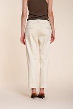 New York Carrot pantalone chino donna in raso stretch carrot fit ①