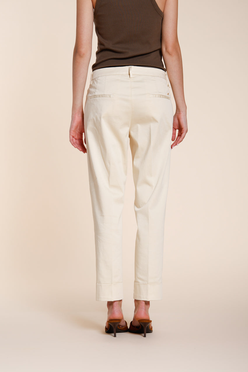 New York Carrot pantalone chino donna in raso stretch carrot fit ①