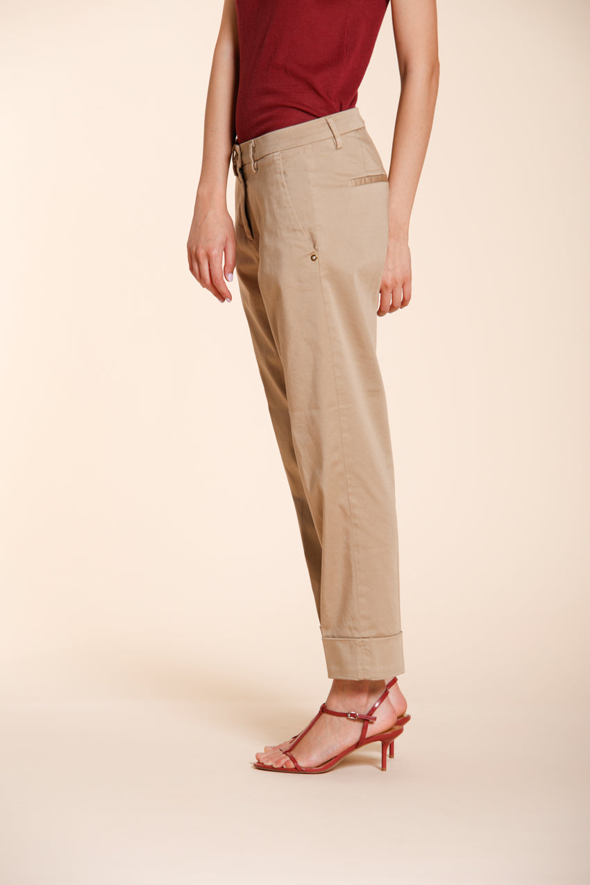 New York Carrot Damen Chino Hose aus Stretch-Satin carrot fit ①