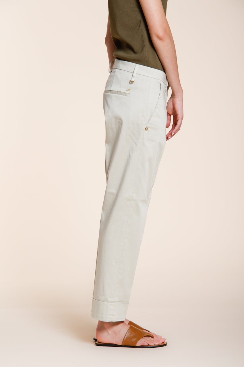 New York Carrot pantalone chino donna in raso stretch carrot fit ①