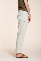 New York Carrot pantalone chino donna in raso stretch carrot fit ①