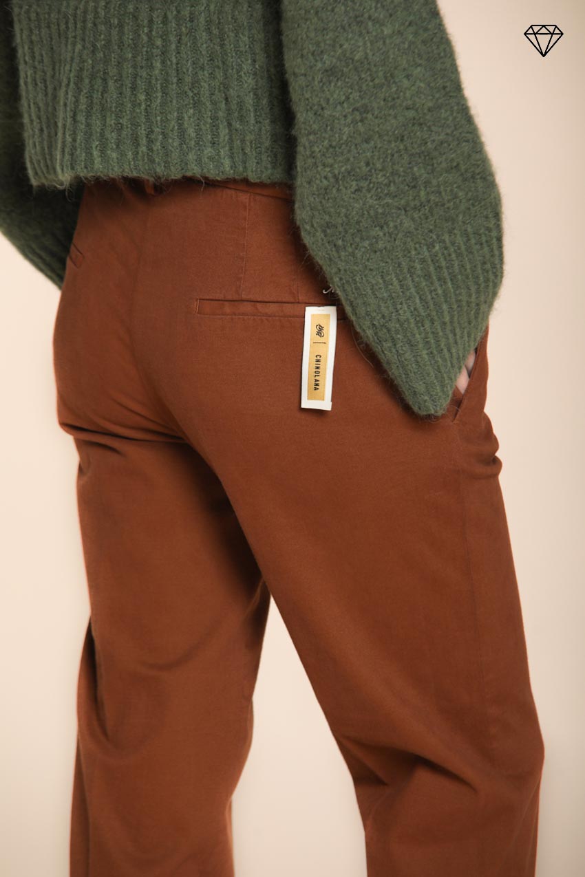 Foto 2 New York Carrot pantalone chino donna in cotone lana carrot fit ①