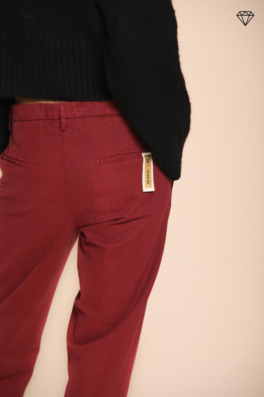 Foto 2 New York Carrot pantalone chino donna in cotone lana carrot fit ①