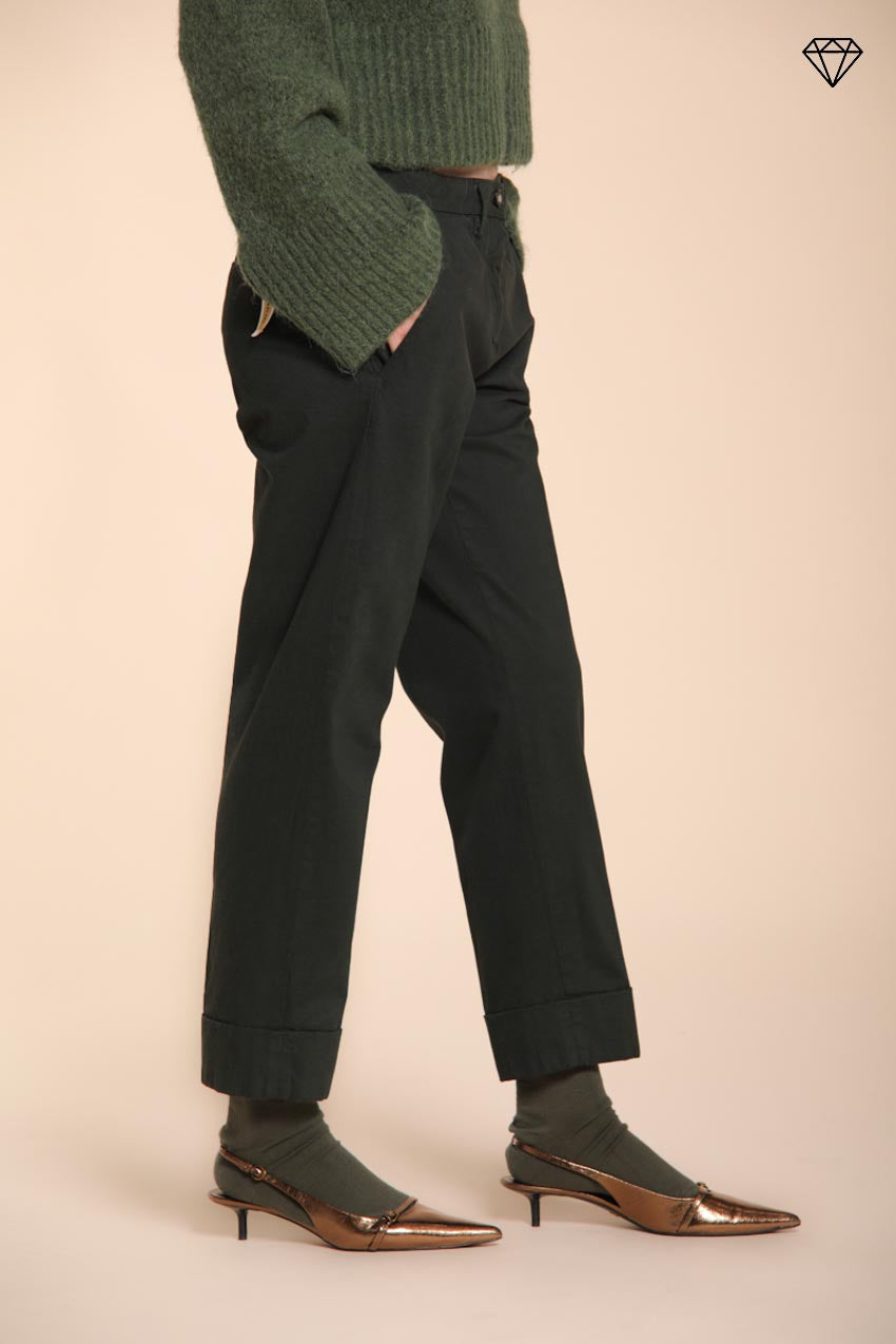 Foto 3 New York Carrot pantalone chino donna in cotone lana carrot fit ①