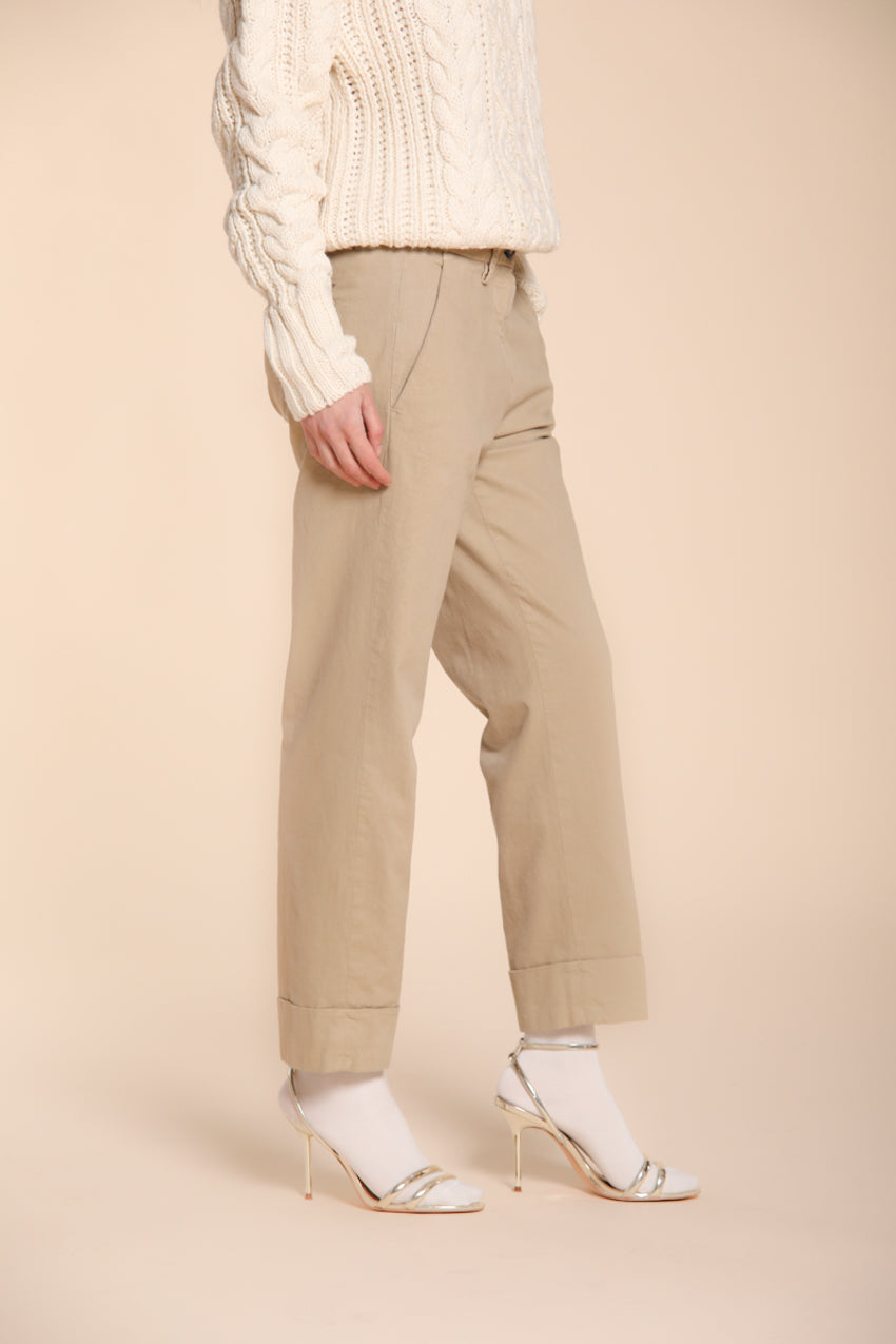 New York Carrot Damen-Chinohose aus Baumwolle und Wolle Carrot Fit ①