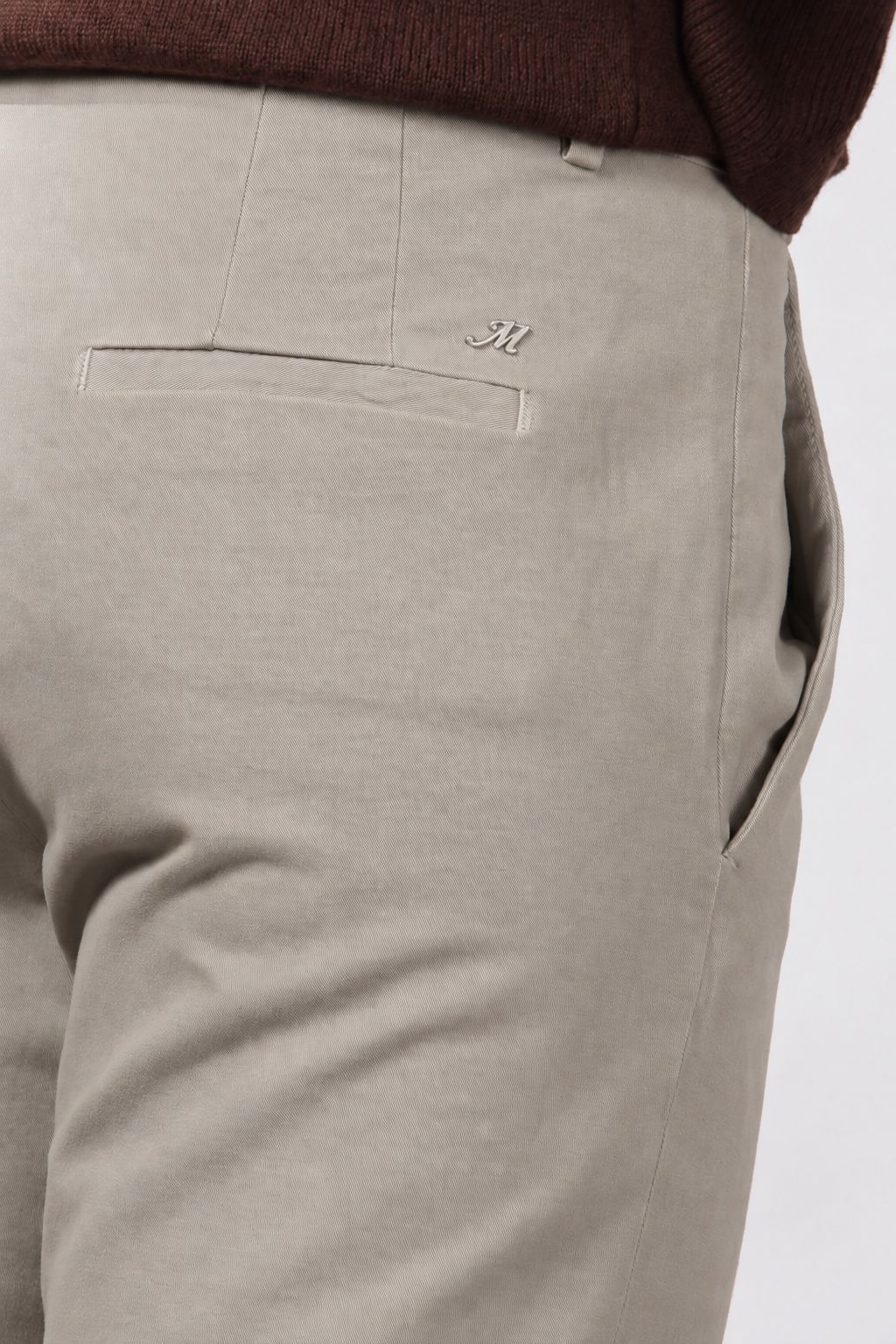 New York Carrot Chinohose für Damen aus Baumwoll- und Wollgabardine mit carrot fit ①
