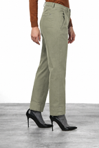 New York Carrot Chinohose für Damen aus Baumwoll- und Wollgabardine mit carrot fit ①