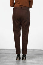 New York Carrot Chinohose für Damen aus Baumwoll- und Wollgabardine mit carrot fit ①