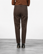 New York Carrot pantalone chino donna in gabardina cotone e lana carrot fit ①