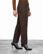 New York Carrot pantalone chino donna in gabardina cotone e lana carrot fit ①