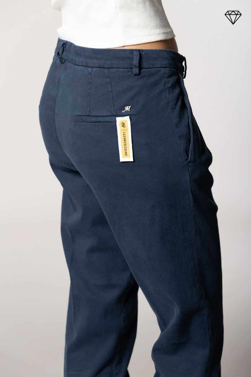 New York Carrot Pince pantalone chino donna in cotone cashmere carrot fit ①