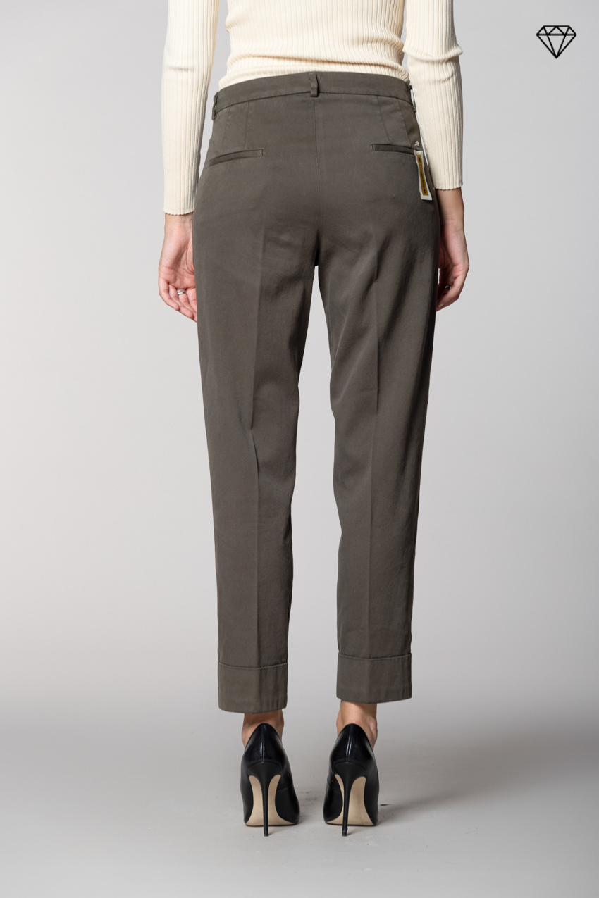 New York Carrot Pince pantalone chino donna in cotone cashmere carrot fit ①