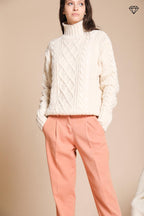 Foto 3 New York Carrot Pince pantalone chino donna in cotone cashmere carrot fit ①