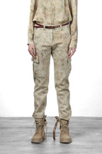 Marlene Cargo pantalone cargo donna in bull fantasia fiori sfumati carrot fit