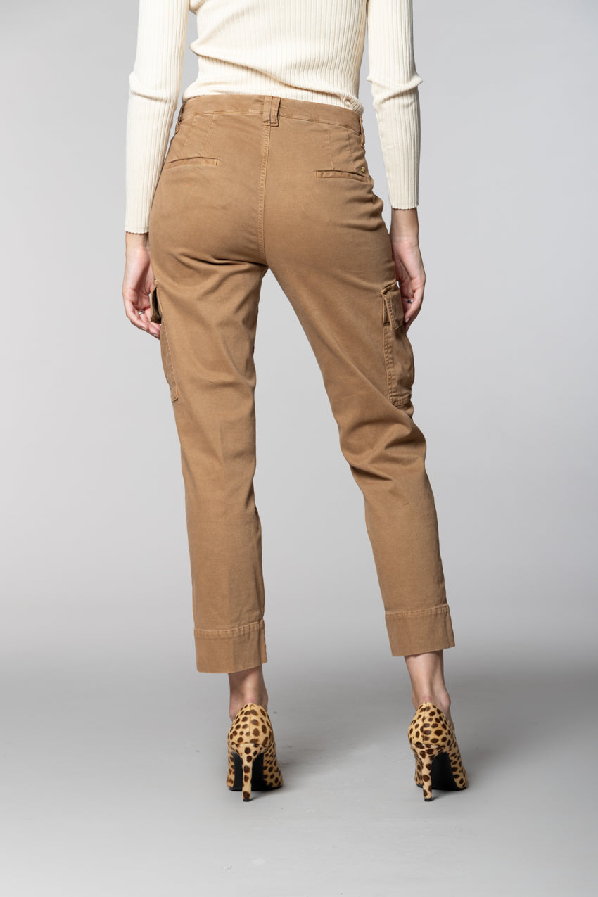 Marlene Cargo Damen-Cargohose aus Gabardine Carrot Fit