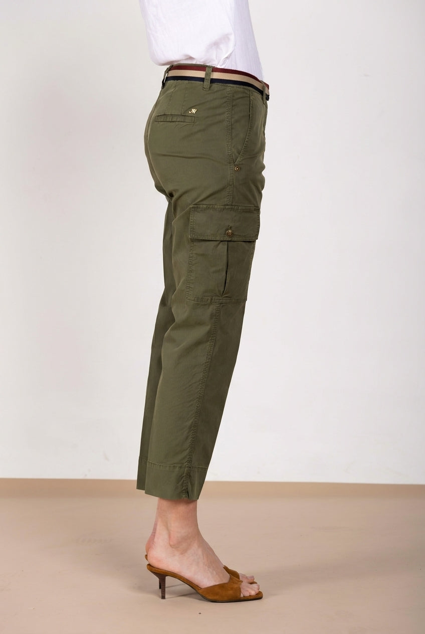 Marlene Cargo Hose Cargo Damen aus leichtem Stretch-Twill carrot fit