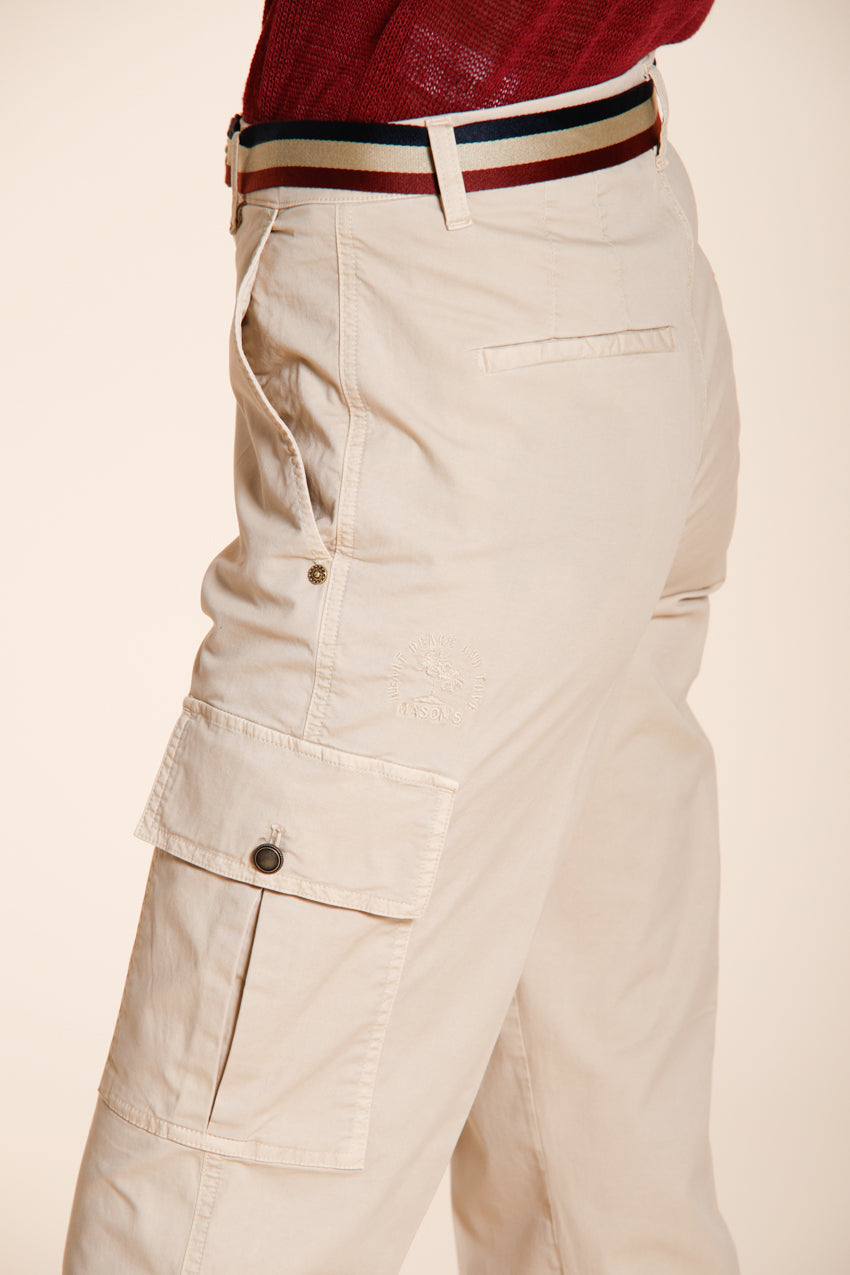 Marlene Cargo Hose Cargo Damen aus leichtem Stretch Twill carrot fit