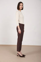 New York Carrot Sartoriale Hose Chino Dame aus Leinenmischgewebe carrot fit