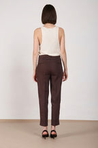 New York Carrot Sartoriale Hose Chino Dame aus Leinenmischgewebe carrot fit