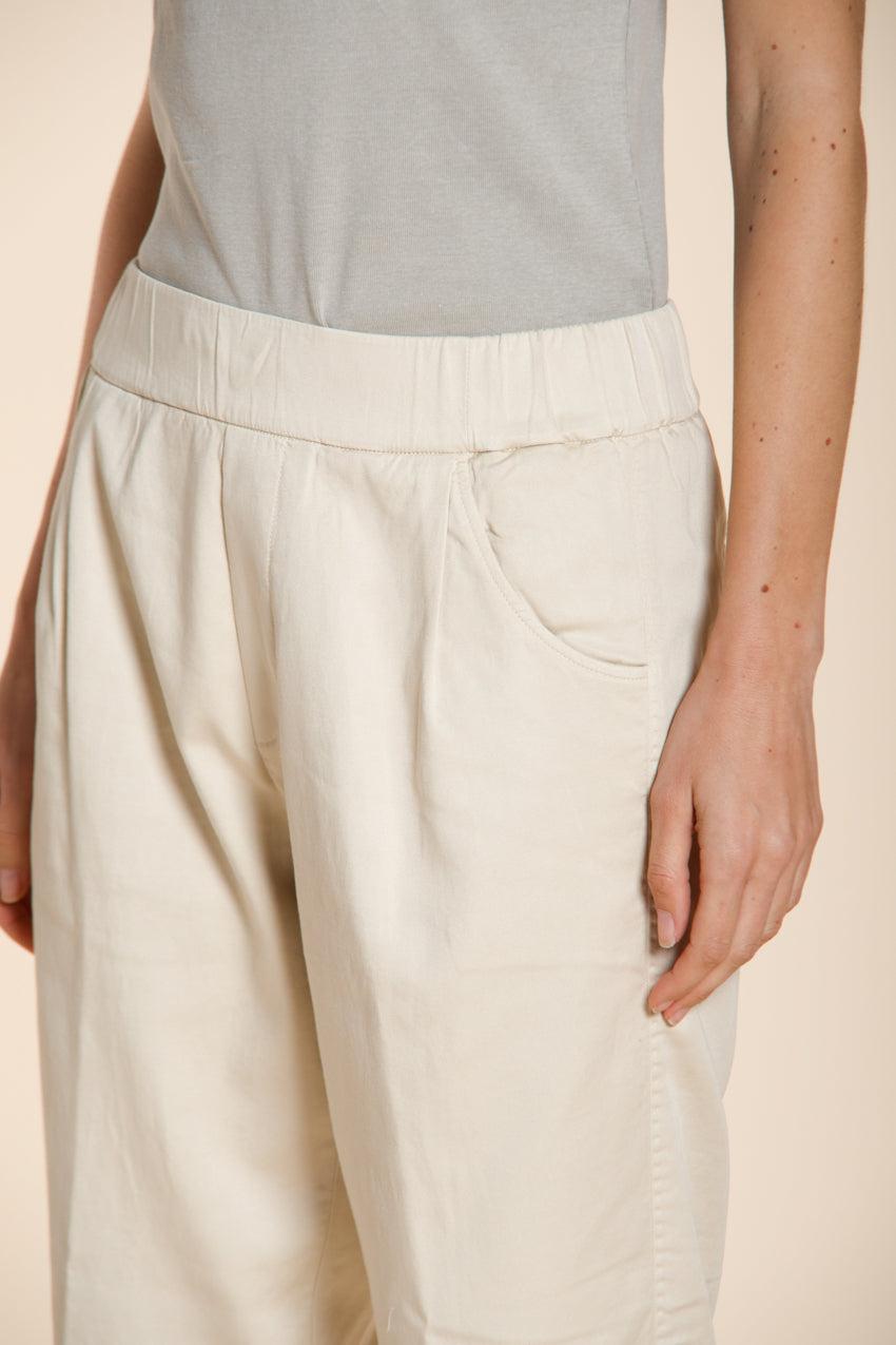 Easy Jogger pantalone chino donna in felpa stretch relaxed fit