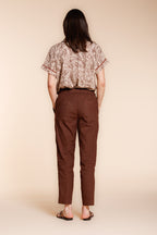 Jogger City Hose Chino Damen aus leichtem Leinen und Baumwollcanvas relaxed fit