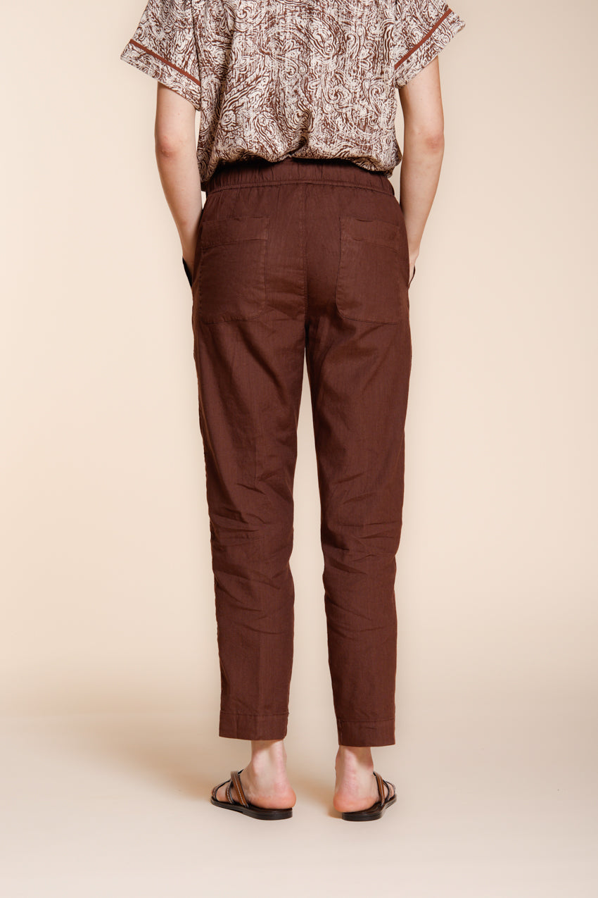 Jogger City Hose Chino Damen aus leichtem Leinen und Baumwollcanvas relaxed fit