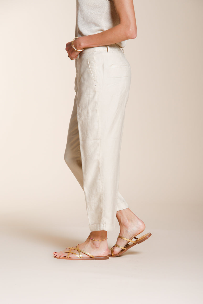 Linda Summer pantalone chino donna in canvas relaxed fit
