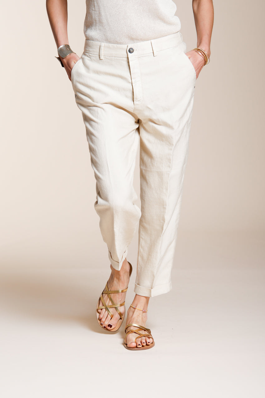 Linda Summer pantalone chino donna in canvas relaxed fit
