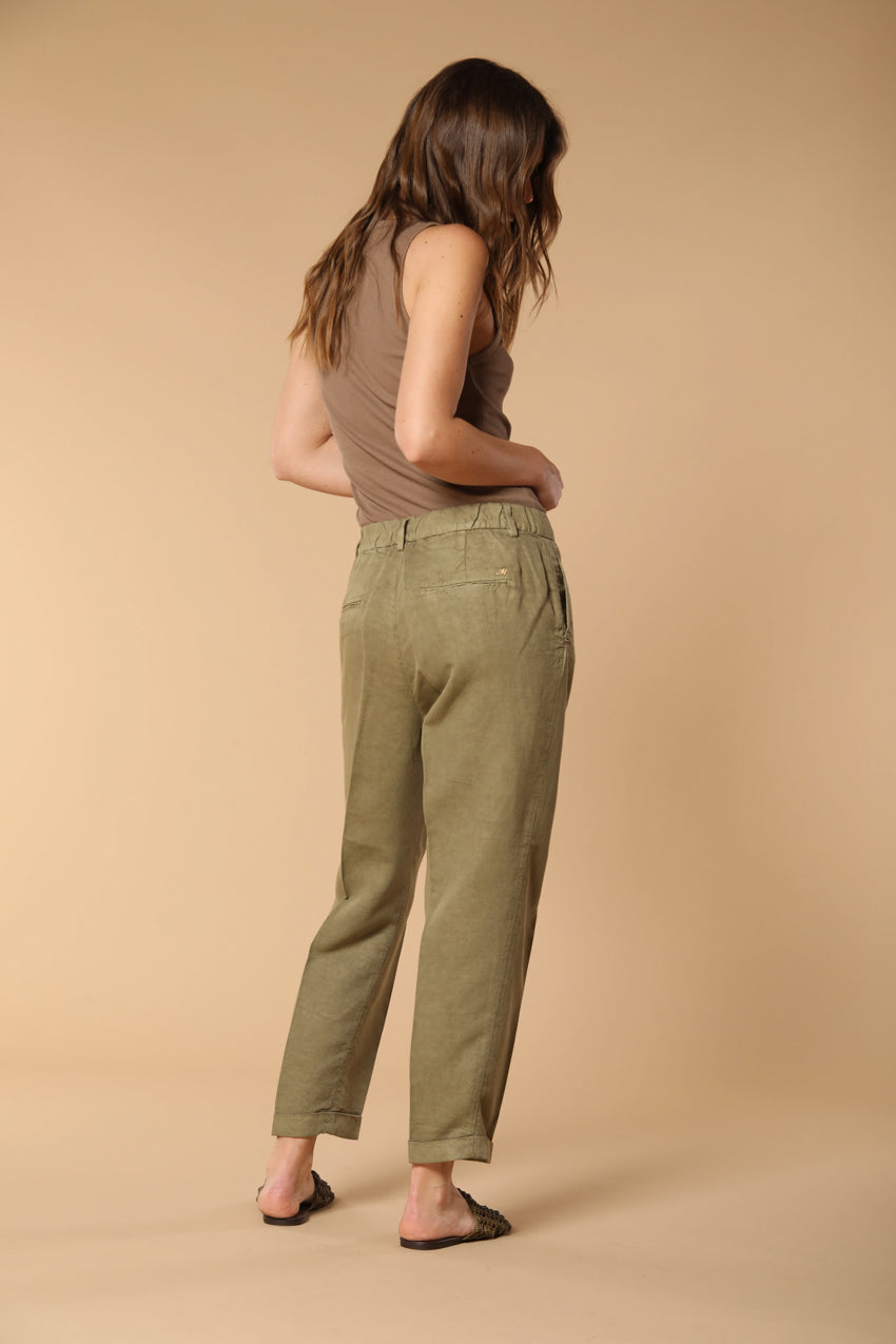 Linda Summer pantalone chino jogger donna in stuoia relaxed fit