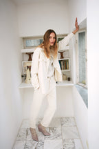 New York Cozy pantalone chino donna in jersey carrot fit