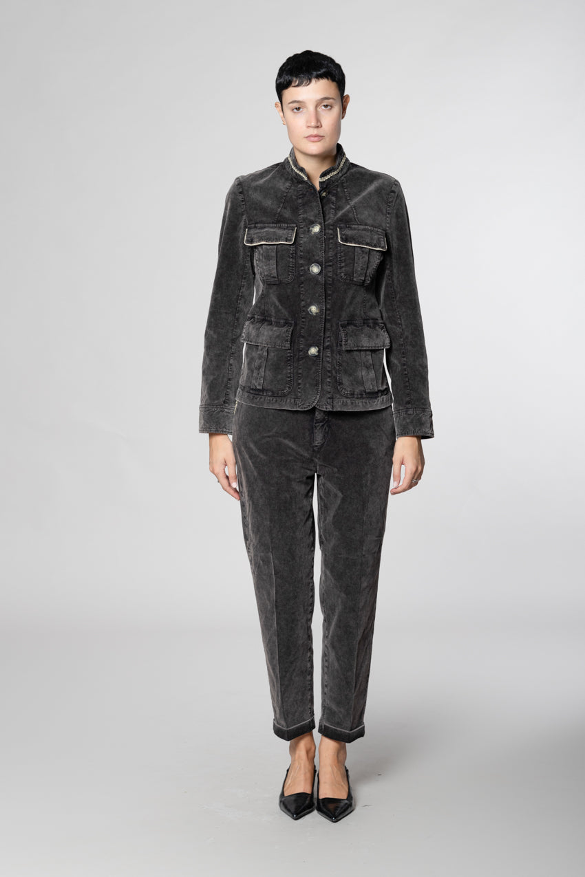 New York Cozy Damen-Chinohose aus 1000-Rippen-Samt carrot fit