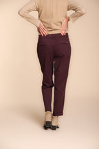 Foto 4 New York Cozy pantalone chino donna in gabardina carrot fit