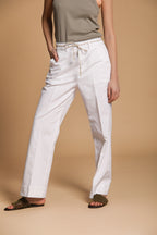 New York Cozy Straight pantalone chino donna in twill di lino e cotone straight fit