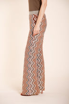 Easy Straight Elax pantalone chino jogger donna in maglia lurex straight fit