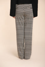 Foto 4 Easy Straight pantalone chino donna in jersey con disegno rombo straight fit