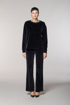 Easy Straight chinohose damen aus Jersey Chenille straight fit