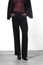 Easy Straight Chinohose für Damen aus Jersey mit Lurex in Strickoptik mit straight fit