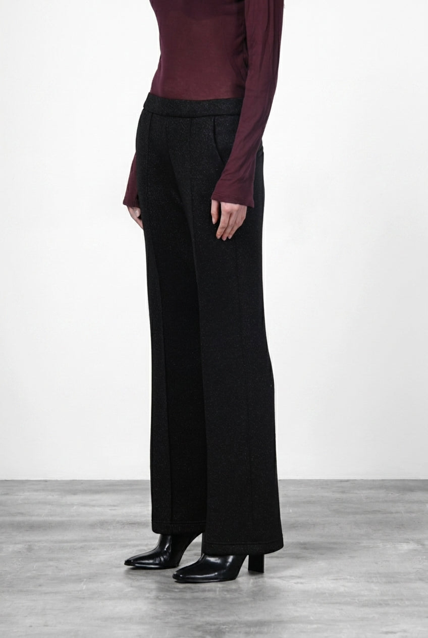 Easy Straight Chinohose für Damen aus Jersey mit Lurex in Strickoptik mit straight fit