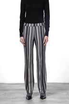 Easy Straight Chinohose für Damen aus Jacquard mit straight fit