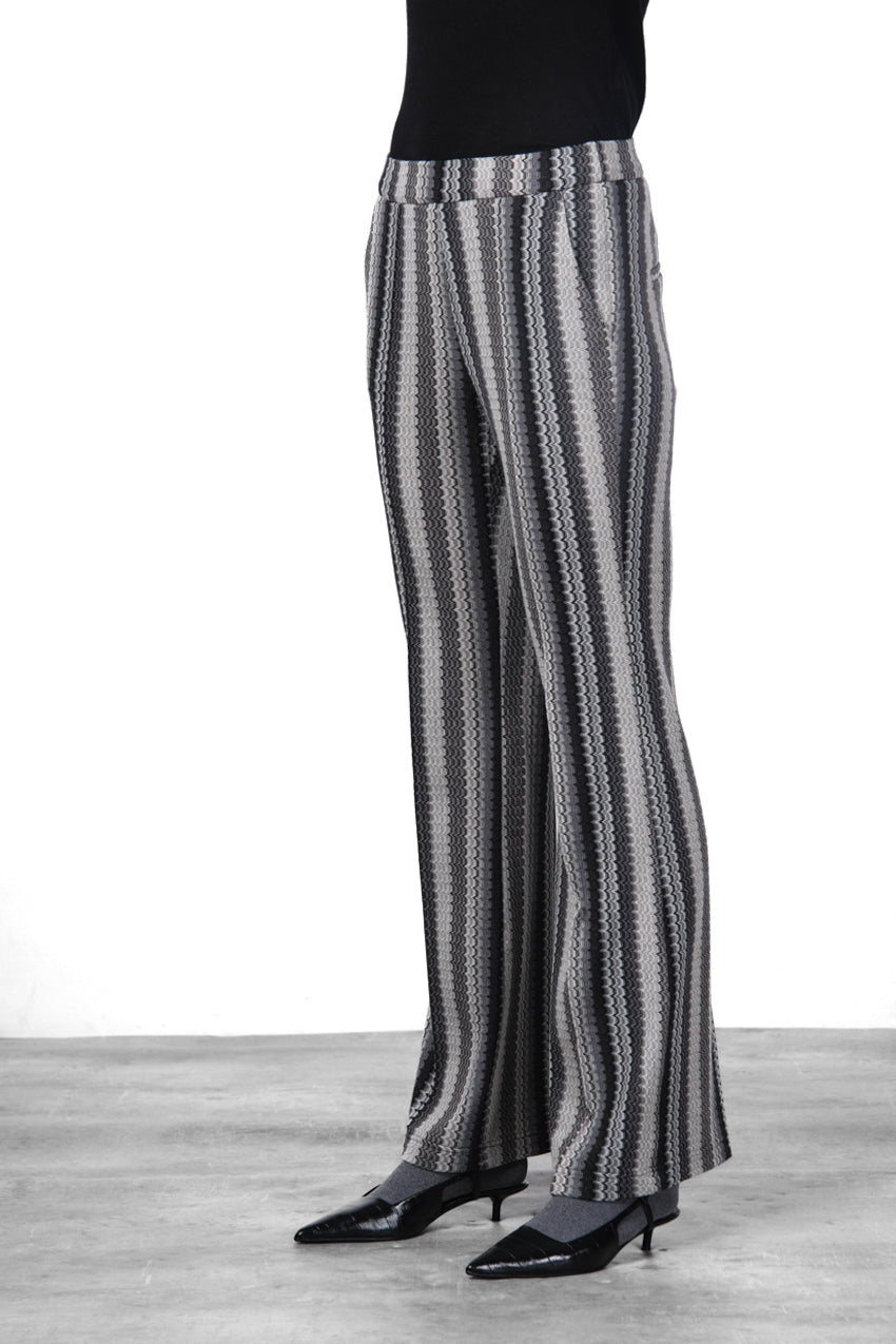 Easy Straight Chinohose für Damen aus Jacquard mit straight fit