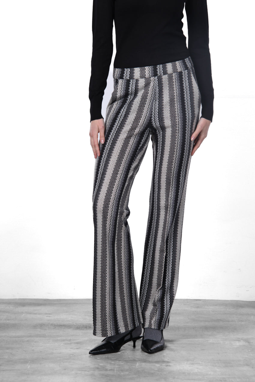 Easy Straight Chinohose für Damen aus Jacquard mit straight fit