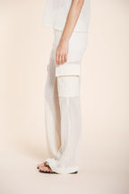 Easy Straight pantalone cargo jogger donna in maglia crochet straight fit