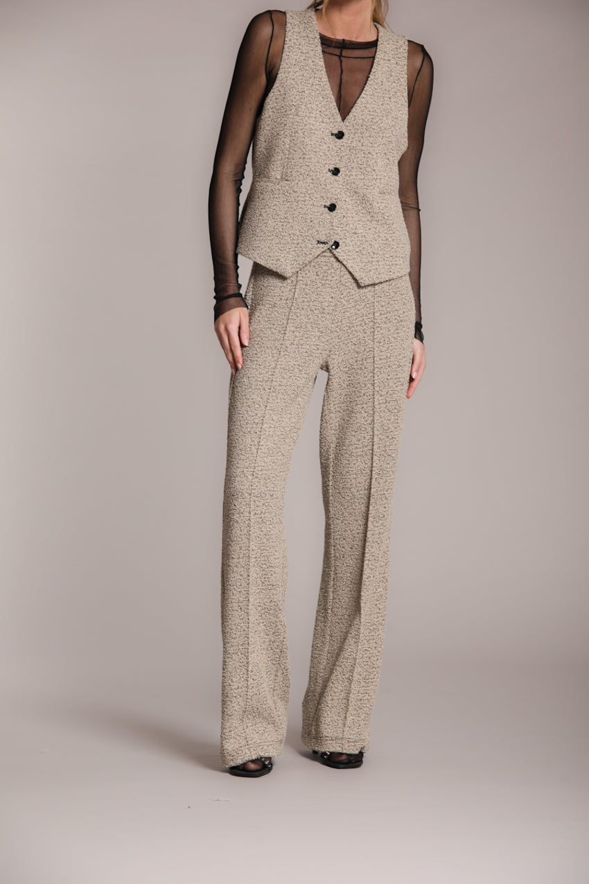 Easy Straight pantalone chino donna in jersey bouclé straight fit