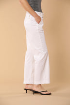 New York Cropped pantalone chino donna in gabardina straight fit