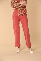 New York Cropped pantalone chino donna in gabardina straight fit