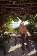 New York Straight Damen-Chinohose aus Kordsamt straight fit