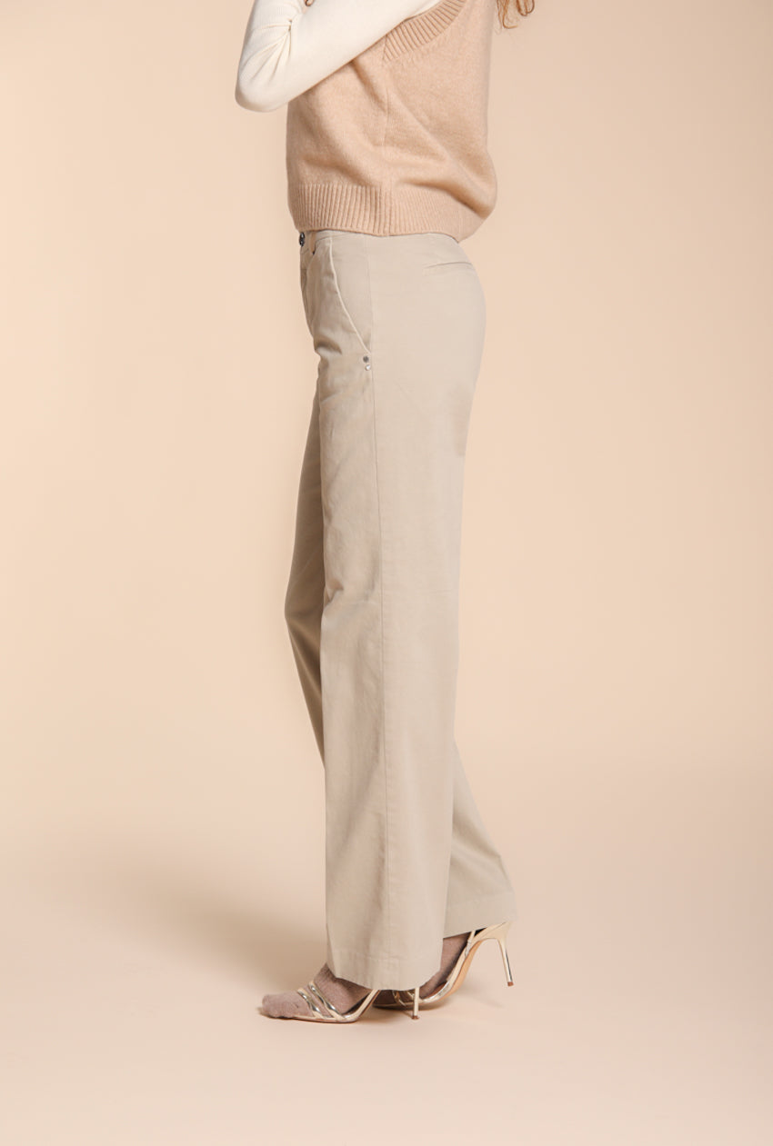 Foto 3 New York Straight pantalone chino donna in gabardina straight fit